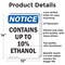 Signmission Contains Up To 10% Ethanol, 10 in W x Rectangle, Aluminum OS-2PACK-NS-A-1014-V-10806 - alternate 3